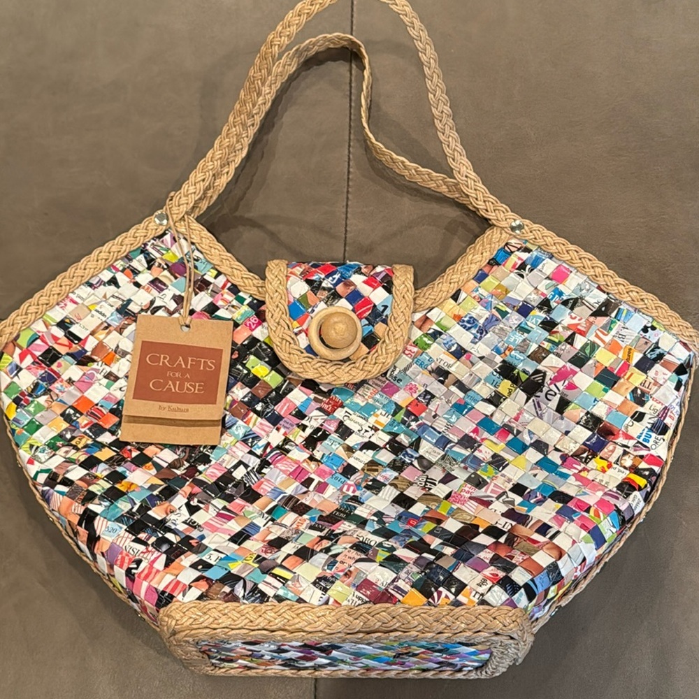 Hand Crafted Multicolored Candy Wrapper Bag by Ku… - image 2